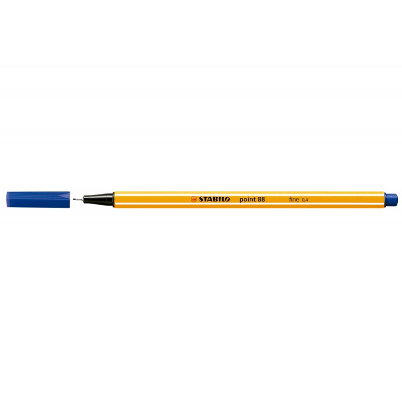 Stabilo Point 88 Rotulador de Punta Fina de Fibra - Trazo de 0.4 mm - Tinta con Base de Agua - Color Azul Oscuro Stabilo Point 88 Rotulador de Punta Fina de Fibra - Trazo de 0.4 mm - Tinta con Base de Agua - Color Azul Oscuro