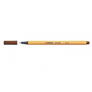 Stabilo Point 88 Rotulador de Punta Fina de Fibra - Trazo de 0.4 mm - Tinta con Base de Agua - Color Marron