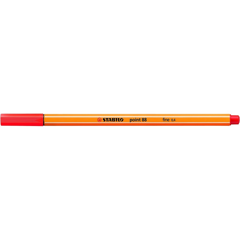 Stabilo Point 88 Rotulador de Punta Fina de Fibra - Trazo de 0.4 mm - Tinta con Base de Agua - Color Carmin Stabilo Point 88 Rotulador de Punta Fina de Fibra - Trazo de 0.4 mm - Tinta con Base de Agua - Color Carmin