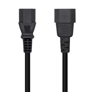 Aisens Cable Alimentacion CPU - C13/H-C14/M - 3.0m - 100% Cobre Puro AWG18 - Color Negro