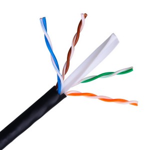 Aisens Cable de Red Exterior Impermeable RJ45 Cat.6 UTP Rigido AWG24 - Bobina de 100m 100% Cobre para la Instalacion - Resisten