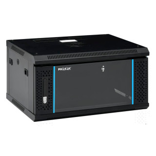 PHASAK Rack mural 19" Phasak Pro  6U  600x450 Montado (Incluyen 2 vent