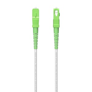 Aisens Cable Fibra Optica Latiguillo G657A2 3.0 9/125 SMF Simplex CPR Dca LSZH - SC/APC-SC/APC - 60m - Color Blanco