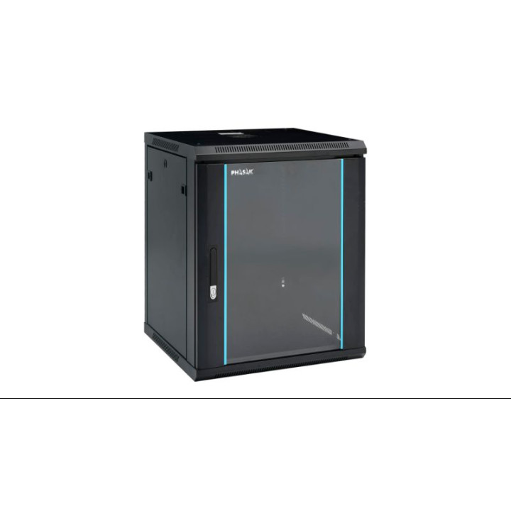 PHASAK ARMARIO RACK MURAL 19" PHASAK PRO 15U 600X600 NEGRO MONTADO