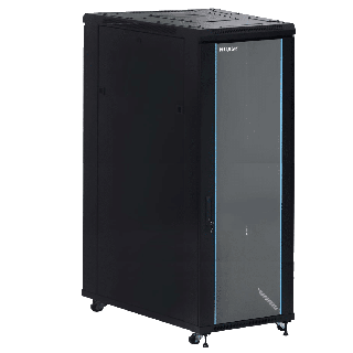 PHASAK Armario Rack 19" Phasak Pro 42U  600x1000 Montado (Incluye: 2 bandejas de 19? + Regleta electrica 19? + Juego de ruedas