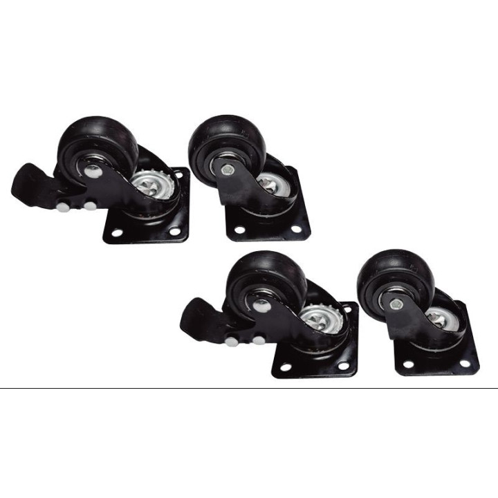 PHASAK Kit 4 ruedas para rack suelo con freno