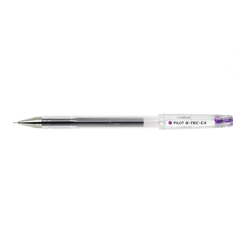 Pilot Boligrafo de Gel G-Tec C4 - Extra Fino - Recargable - Punta de Bola 0.4mm - Trazo 0.2mm - Color Violeta Pilot Boligrafo de Gel G-Tec C4 - Extra Fino - Recargable - Punta de Bola 0.4mm - Trazo 0.2mm - Color Violeta