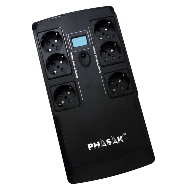 PHASAK SAI 800VA KRYPTOS Interactivo con 6 tomas