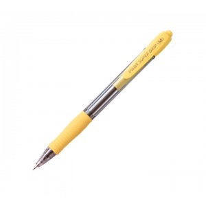 Pilot Boligrafo de Bola Retractil SuperGrip - Punta Redonda 1.0mm - Trazo 0.27mm - Tinta de Aceite - Grip Ergonomico - Color Am