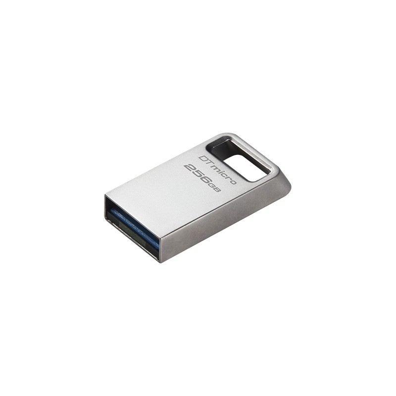 Kingston DataTraveler Micro Memoria USB 256GB - USB 3.2 Gen 1 - Ultracompacta y Ligera - Enganche para Llavero - Cuerpo Metalic Kingston DataTraveler Micro Memoria USB 256GB - USB 3.2 Gen 1 - Ultracompacta y Ligera - Enganche para Llavero - Cuerpo Metalic