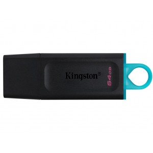 Kingston DataTraveler Exodia Memoria USB 64GB - USB 3.2 Gen 1 - Con Tapa - Enganche para Llavero - Color Negro (Pendrive)