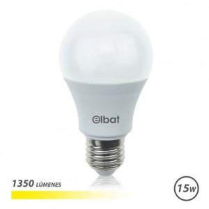 Elbat Bombilla LED A60 15W E27 1350lm - 3000K Luz Calida