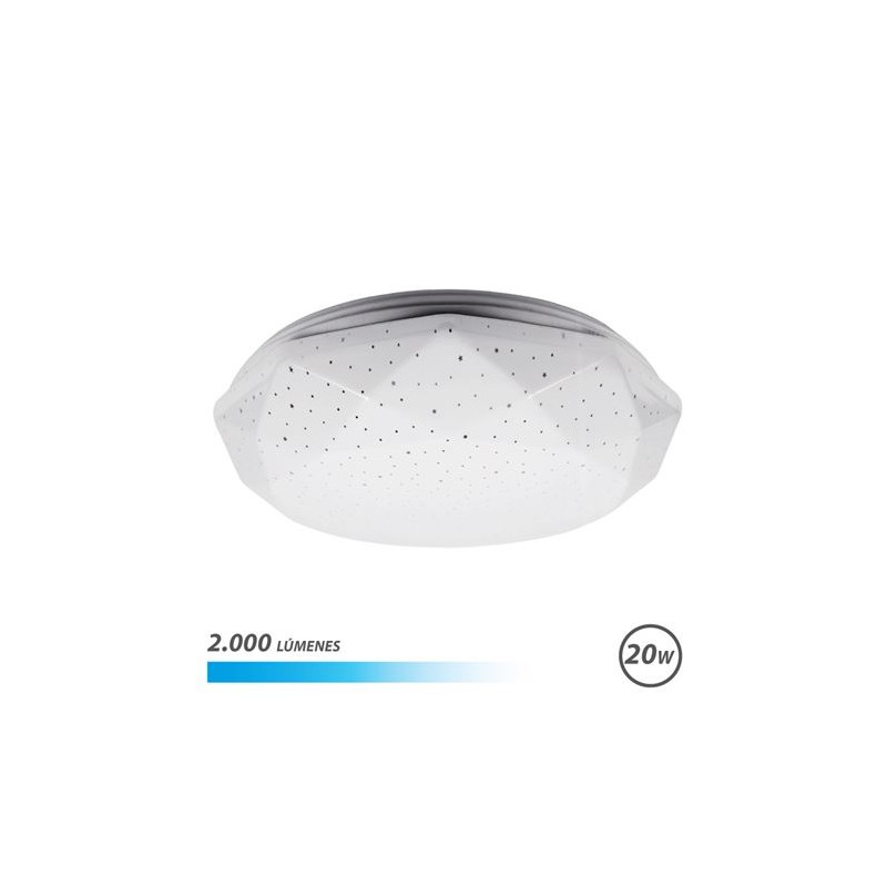 Elbat Serie Neptuno Aplique de Techo LED 20W 2000lm - 6500K Luz Fria - Diametro 28cm Elbat Serie Neptuno Aplique de Techo LED 20W 2000lm - 6500K Luz Fria - Diametro 28cm