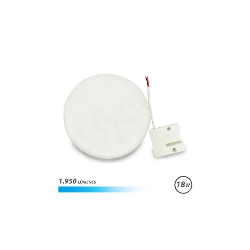 Elbat Aplique Redondo de Techo con Base Fija LED 18W 1950lm - 6500K Luz Fria - Diametro 15cm Elbat Aplique Redondo de Techo con Base Fija LED 18W 1950lm - 6500K Luz Fria - Diametro 15cm
