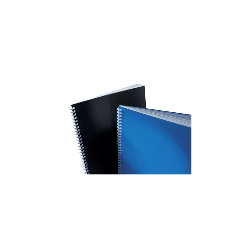 GBC PolyClearView Pack de 100 Tapas de Encuadernar A4 - 500 Micras - Color Negro