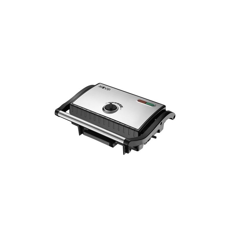 Muvip Sandwichera Inox Placa Grill 1500W - Temperatura Regulable - Placa Superior Basculante - Presion Uniforme - Asa Tacto Fri Muvip Sandwichera Inox Placa Grill 1500W - Temperatura Regulable - Placa Superior Basculante - Presion Uniforme - Asa Tacto Fri