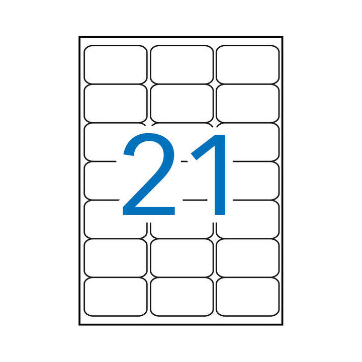 Apli Etiquetas Blancas Permanentes 63.5 x 38.1mm 100 Hojas