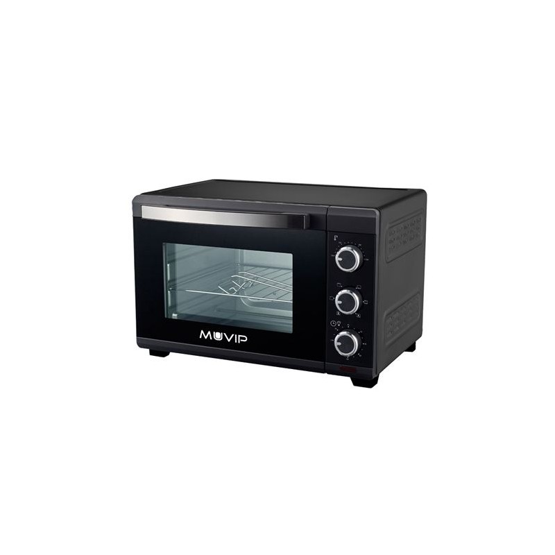 Muvip Horno 1600W 25L - Regulador de Temperatura 100º-230º - Exterior de Acero con Revestimiento - Selector de Tiempo - Puert Muvip Horno 1600W 25L - Regulador de Temperatura 100º-230º - Exterior de Acero con Revestimiento - Selector de Tiempo - Puert