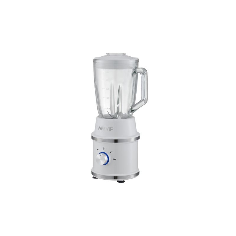 Muvip Desing White Batidora de Vaso 1300W 1.5L - 2 Velocidades - Chuchillas de Acero Inoxidable - Funcion Pica Hielo - Bloqueo Muvip Desing White Batidora de Vaso 1300W 1.5L - 2 Velocidades - Chuchillas de Acero Inoxidable - Funcion Pica Hielo - Bloqueo
