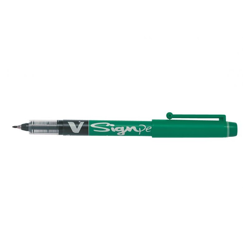 Pilot Rotulador de Punta Fina V-Sign Pen - Punta Fina de 2mm - Trazo de 0.6mm - Color Verde Pilot Rotulador de Punta Fina V-Sign Pen - Punta Fina de 2mm - Trazo de 0.6mm - Color Verde