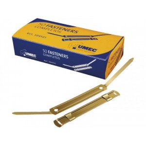 Caja 100 fastener metal dorado u304401 umec