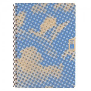 Cuaderno espiral din-a4 reciclado fsc 80 hojas 80g. cuadrícula 5x5. 4 elements - air escolofi 130100300