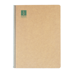 Cuaderno espiral din-a4 reciclado fsc 50 hojas 80g. cuadrícula 4x4 con margen.green escolofi 130200104