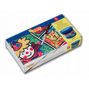Estuche témpera escolar 7 botes 35 ml colores surtidos + pincel jovi 507