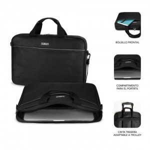 Subblim maletín con ratón select pack wireless mouse usb + laptop bag 15
