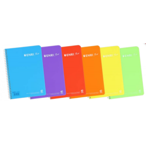 Enri plus cuaderno y block a4 80 hojas colores surtidos