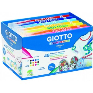 Pack 48 marcadores decor textil coles giotto f494700