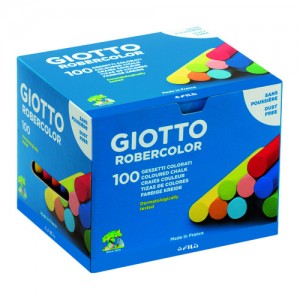 Caja 100 tizas colores surtidos giotto f539000