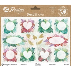 Sobre con 2 hojas 76x120mm y 30 pegatinas fondo jardin avery 54564