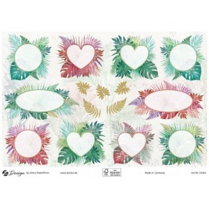 Sobre con 2 hojas 76x120mm y 30 pegatinas fondo jardin avery 54564 Sobre con 2 hojas 76x120mm y 30 pegatinas fondo jardin avery 54564