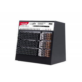 Uni-ball Uni Pin Expositor de 240 Rotuladores Calibrados - Punta Poliacetal - Tinta Pigmentada Resistente al Agua y Luz - Ideal