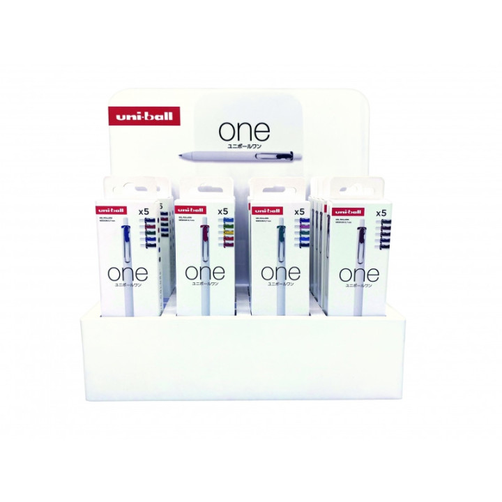 Uni-ball UMN-S-07 Expositor de 20 Packs de Boligrafo de Tinta Gel - Punta de Bola 0.7mm - Escritura Ultra Fluida - Agarre Suave