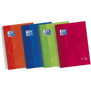 Cuaderno europeanbook 5 tapa extradura a4+ 120 hojas 5x5 colores vivos 50% hojas gratis oxford 100430279