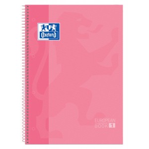 Oxford europeanbook 1 cuaderno y block a4+ 80 hojas rosa
