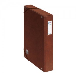 Cajas de proyectos cartón forrado lomo de 5 cm cuero con etiqueta 245x350x50 dohe 09572