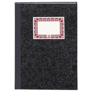 Cuaderno cartoné contabilidad cuadrícula gris oscuro folio natural 100 hojas dohe 09956