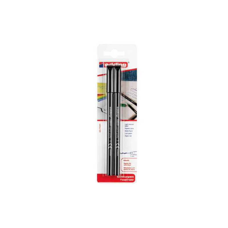 Blister 2 rotuladores 1200 negro edding e-1200/2-01 Blister 2 rotuladores 1200 negro edding e-1200/2-01