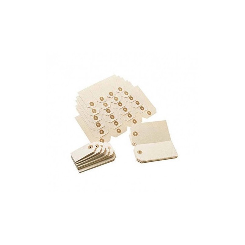 Caja 1000 etiquetas sueltas con arandela 70x120 mm. sin cuerda pardo 132122 Caja 1000 etiquetas sueltas con arandela 70x120 mm. sin cuerda pardo 132122