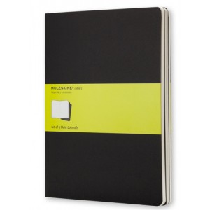 Set de 3 libretas cahier negras xl (19x25cm) lisas moleskine qp323