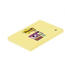 Pack 12 bloc de notas adhesivas amarillas 100 hojas (76x127) post-it 3m655