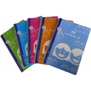Cuaderno basico formato 4º 40 hojas rayado 3 mm surtidos lamela 07003