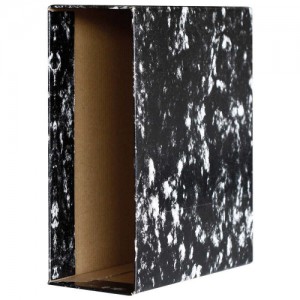 Funda archivador jaspeado  ecoclassic negro folio natural lomo ancho 295x355x86 grafoplas 7170000