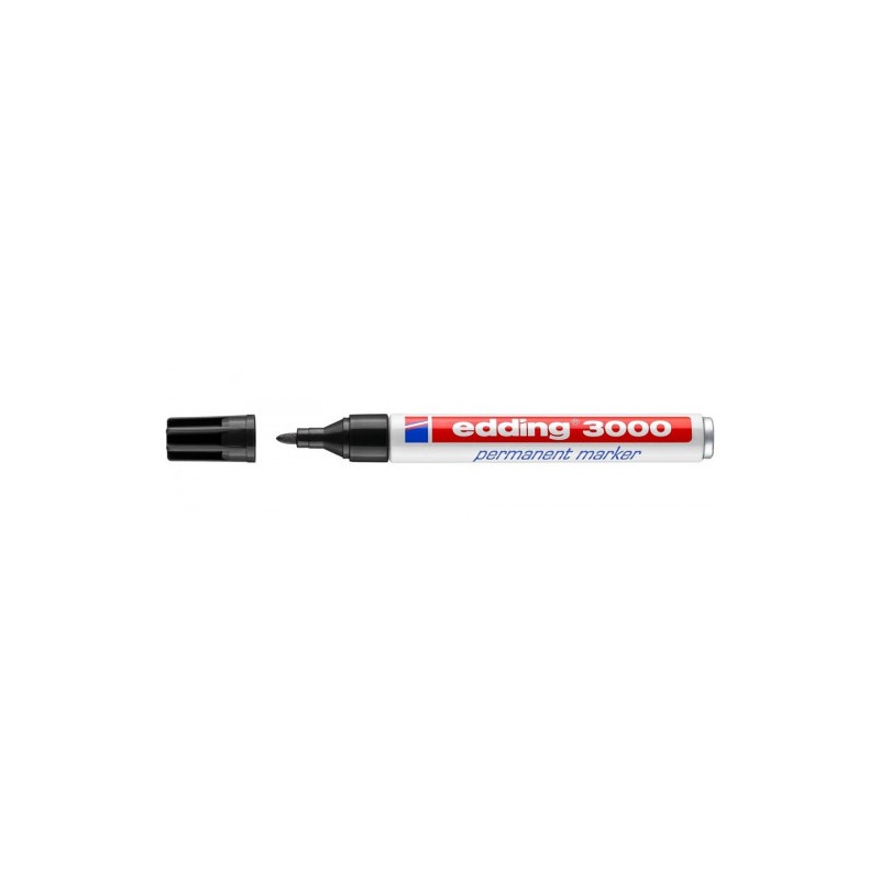 Marcador permanente punta redonda 1.5-3mm 3000 negro edding 3000-01 Marcador permanente punta redonda 1.5-3mm 3000 negro edding 3000-01