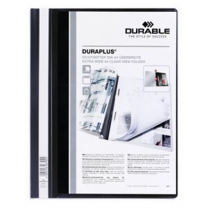 Dossier fastener duraplus a4 pvc negro durable 2579-01