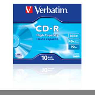VERBATIM CD-R 800Mb 90MIN 40X Datalife Extra Protection (Pack 10 unidades)