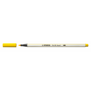 Rotulador punta fibra pincel pen 68 brush amarillo stabilo 568/44